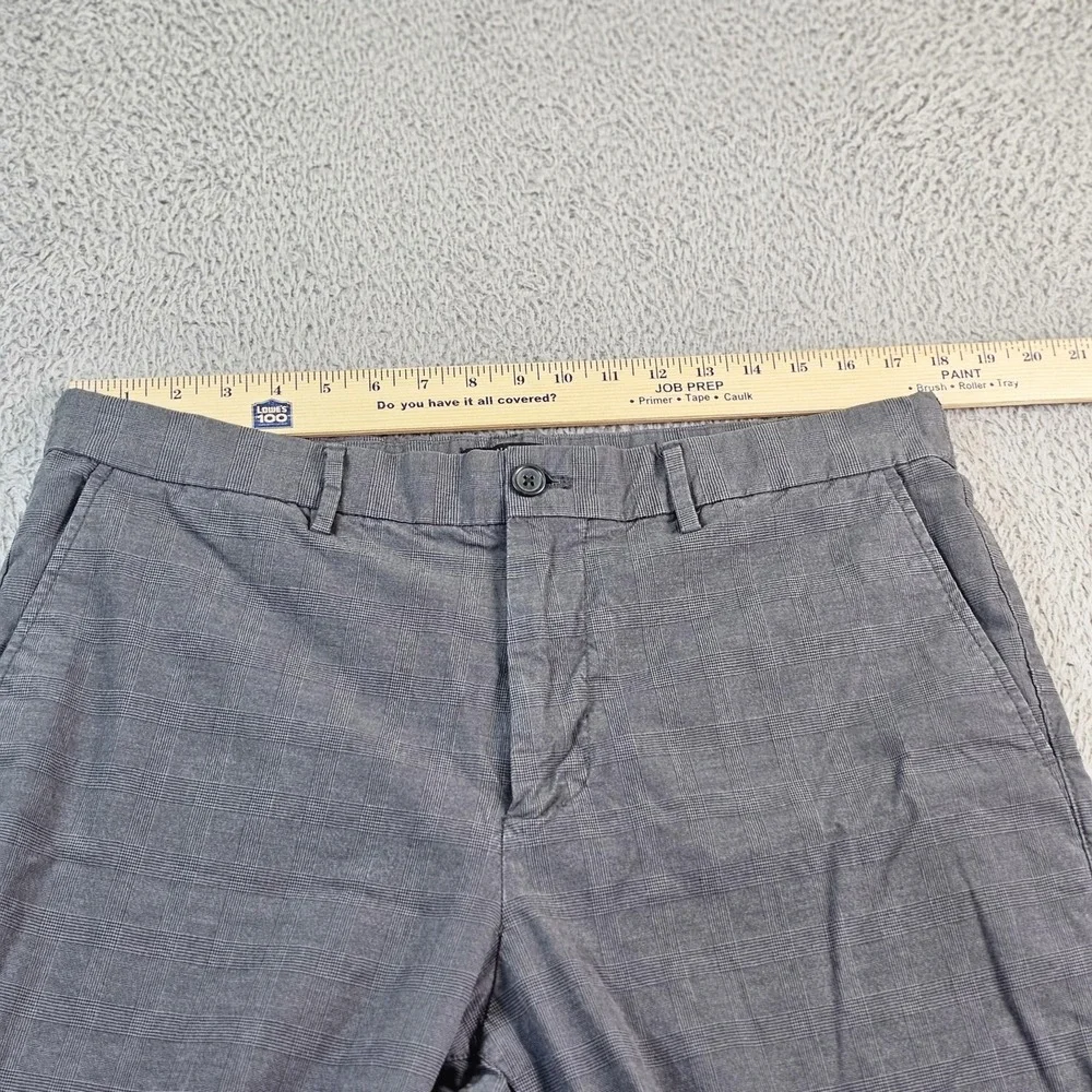 Banana Republic‎ Pants Mens 36x30 Gray Plaid Jogger Elastic Cuff Stretch Casual